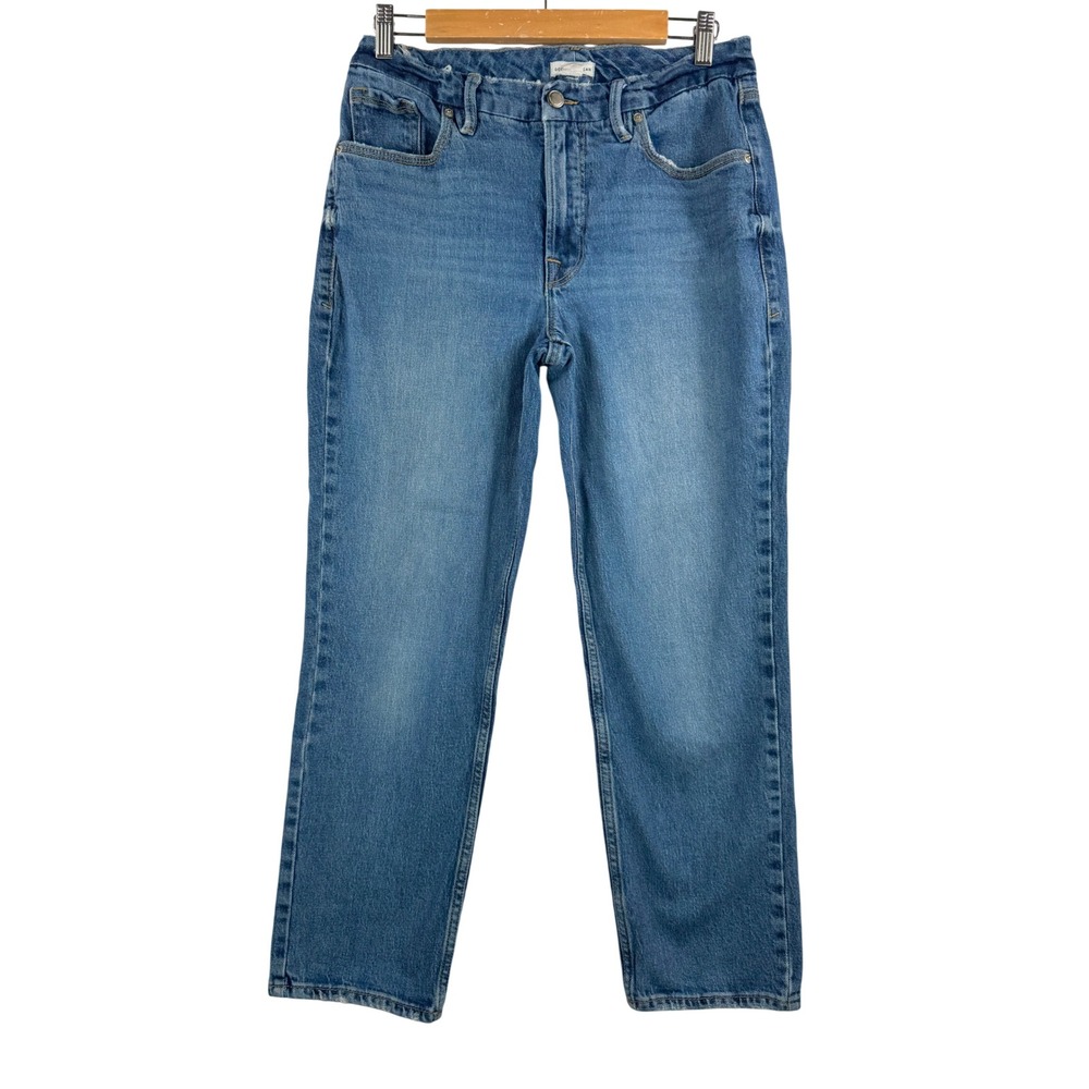 Good American Good 90s‎ Cropped Icon jeans straight leg boho Y2K sz 28